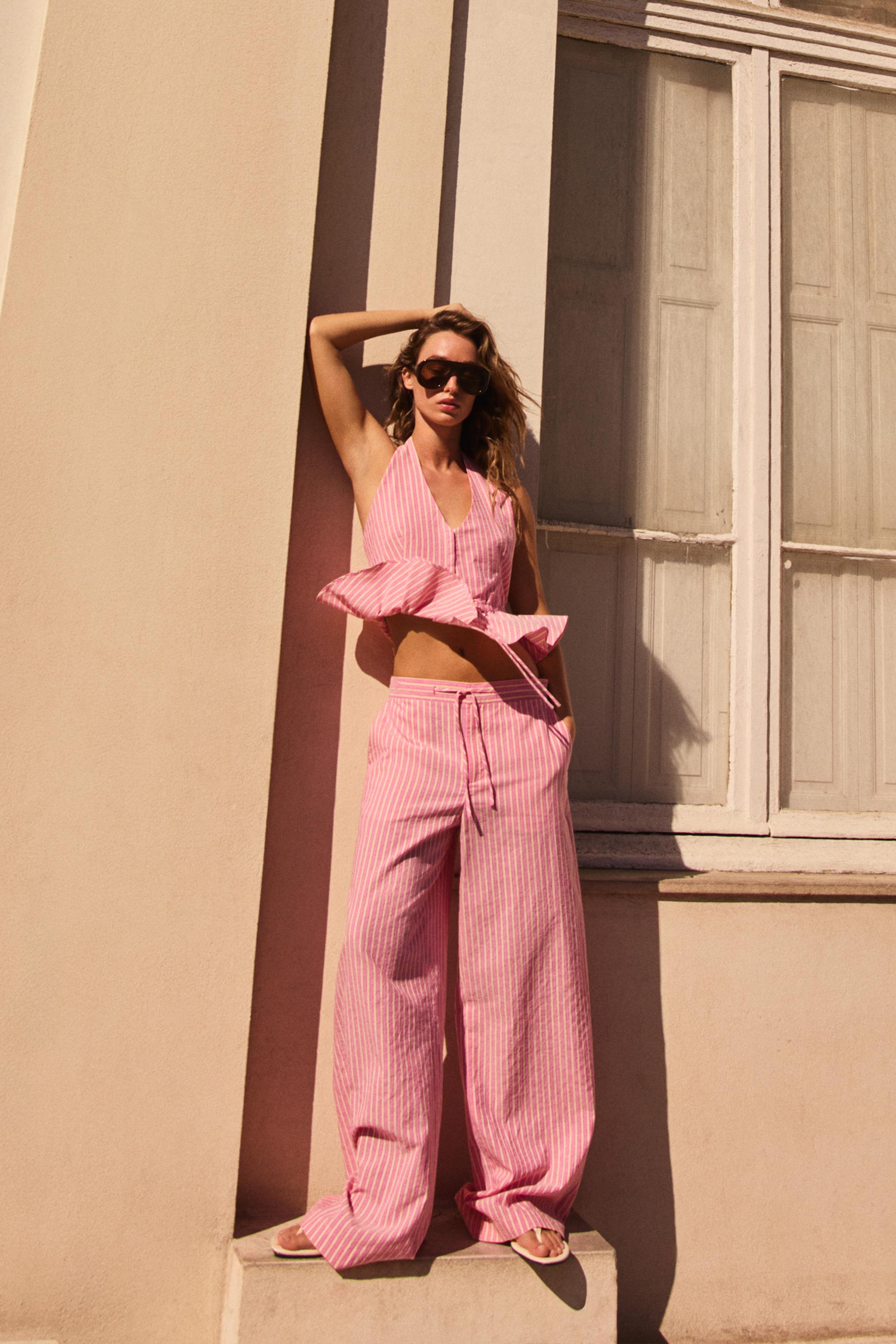WIDE STRIPED PANTS